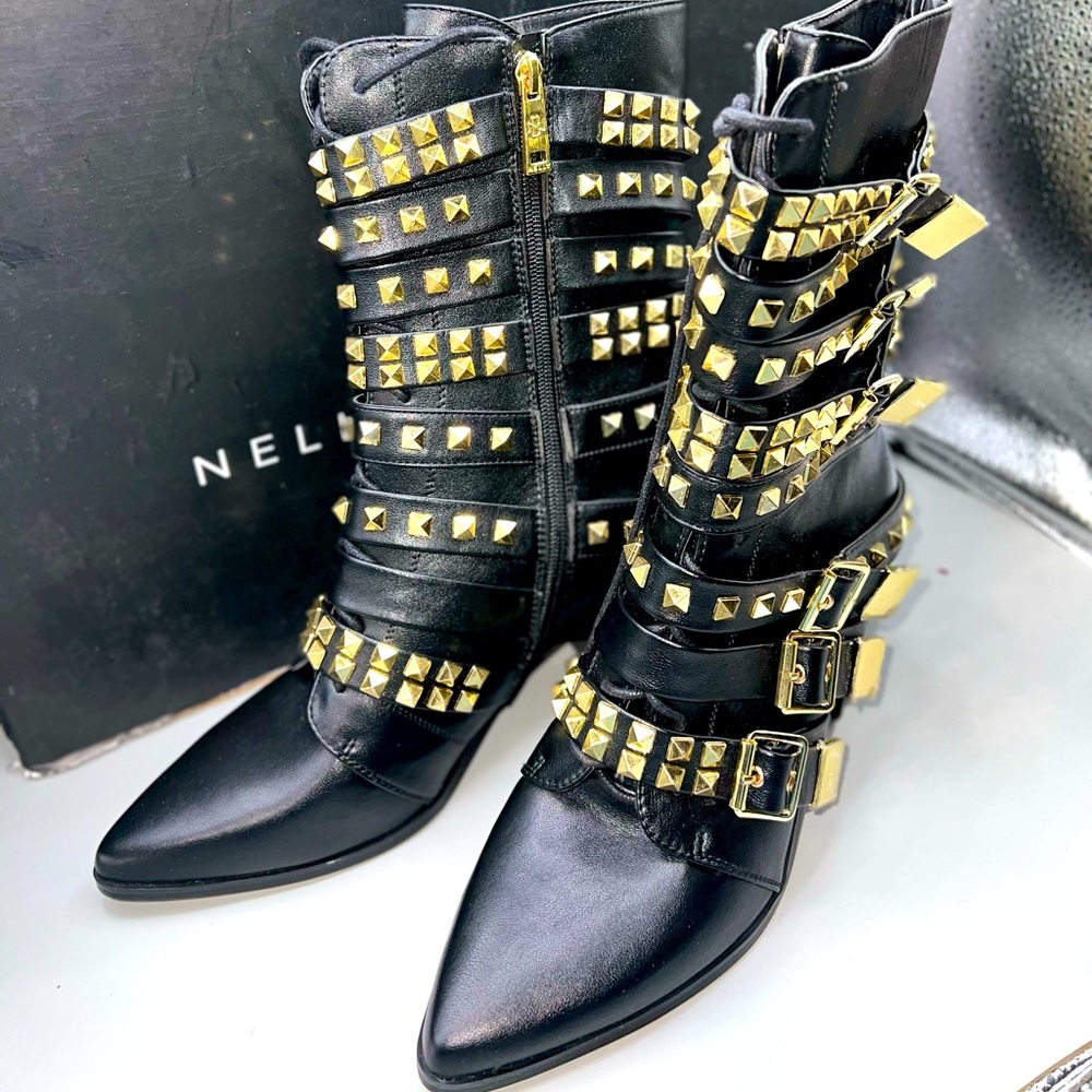 Brand New Never Worn Nelly Bernal Spiked Booties